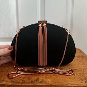 Ted Baker Suede Bag with Rose Gold Tassel
